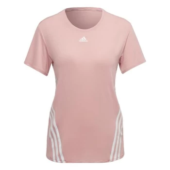 adidas TRAINICONS 3-Stripes Tee Womens - Wonder Mauve / White