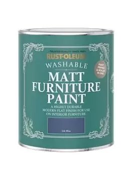 Rust-Oleum Matt Furniture Paint Ink Blue 750Ml