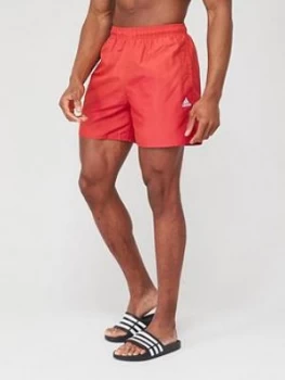 Adidas Solid Clx Shorts - Red