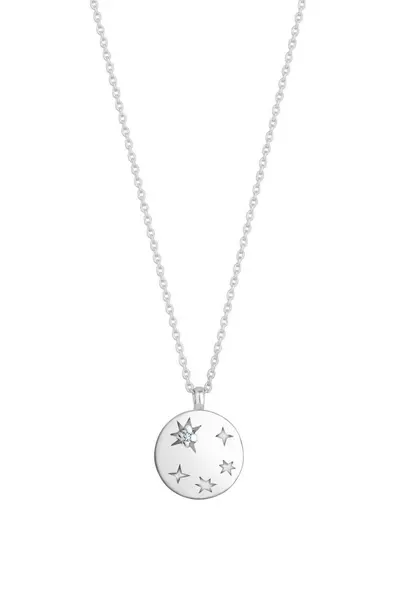 Simply Silver Sterling Silver 925 Celestial And Cubic Zirconia Pendant Necklace Silver