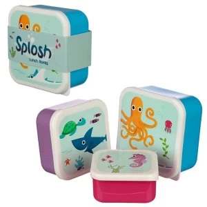 Sealife Design Set of 3 Plastic Lunch Box