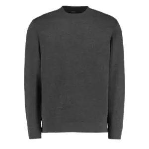 Kustom Kit Mens Klassic Knitted Sweatshirt (2XL) (Dark Grey Marl)