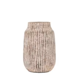 Gallery Interiors Plato Vase in Earthy White / Small