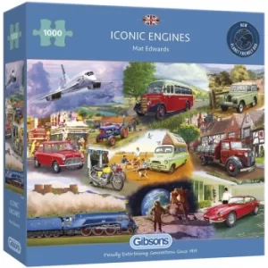 Gibsons Iconic Engines 1000 Piece Jigsaw Puzzle