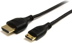 StarTech 6 feet Slim High Speed HDMI Cable with Ethernet - HDMI to HDMI Mini M/M