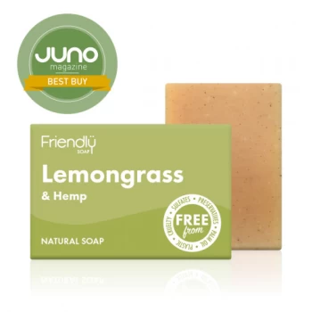 Friendly Soap Lemongrass & Hemp Soap - 95g x 6 (Case of 1)