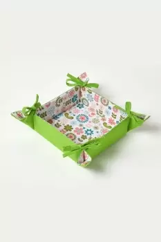 Retro Flower Reversible Bread Basket