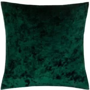 Verona Crushed Velvet Cushion 55x55cm Emerald - Emerald - Paoletti