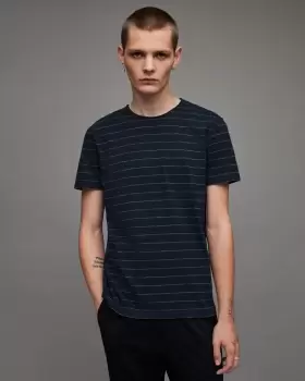 AllSaints Figure Striped Crew T-Shirt