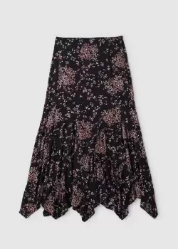 Free People Womens Backseat Glamour Maxi Skirt In Black Combo
