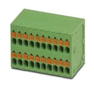 Phoenix Contact Sptd 1,5/10-H-3,5 Tb, Wire To Brd, 10Pos, 14Awg