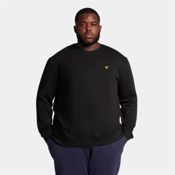 Mens Crew Neck Sweatshirt - Jet Black - Plus - XXXXXL