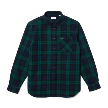 Lacoste Oversized Check Shirt - Green 0W9