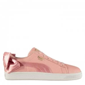 Puma Suede Bow Shimmer Trainers - Bridal Rose