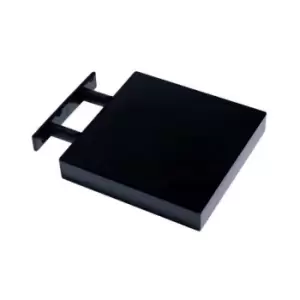 Trent 80cm wide narrow floating shelf kit - matt black