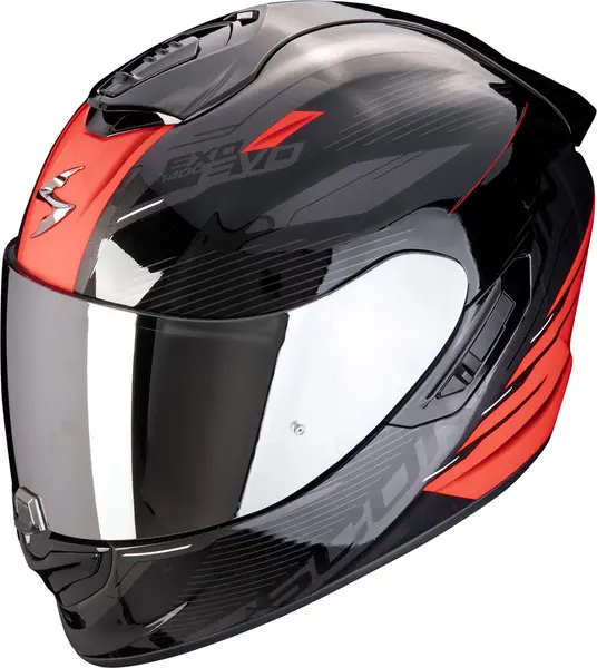 Scorpion EXO-1400 Evo II Air Luma Black Red Full Face Helmet L