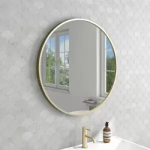 Round Gold Bathroom Mirror 600mm - Alcor