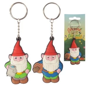 Gnome (Pack Of 6) Novelty PVC Keyring