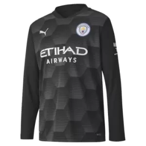 Puma Manchester City FC Goalkeeper Shirt 2020 2021 Juniors - Black