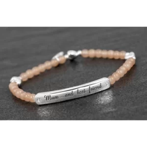 Beads Silver Plated Message Bracelet Mum