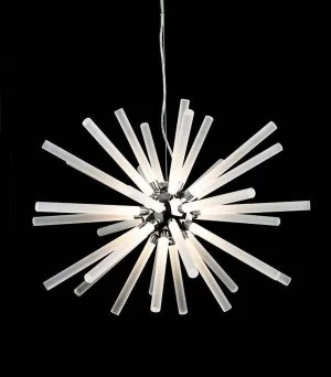 LED Light Ceiling Pendant Chrome, Frosted Acrrylic Shades