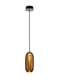 Ceiling Pendant, 1 x 8W LED, 4000K, 720lm, Copper, Black