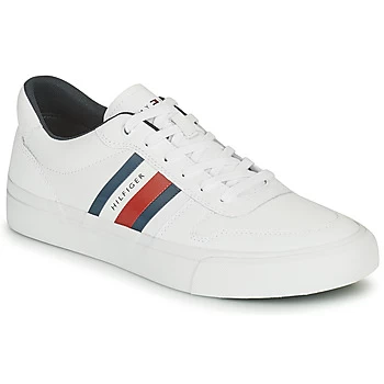 Tommy Hilfiger CORE CORPORATE STRIPES VULC mens Shoes Trainers in White,8,8.5,9,10.5