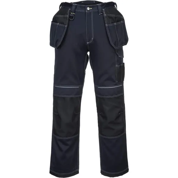 Portwest PW3 Mens Holster Work Trousers T602NBS38 Colour: Navy / Black