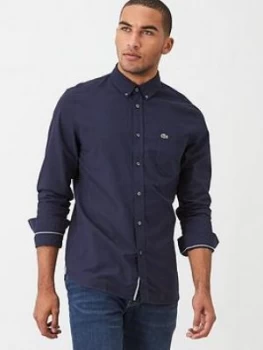 Lacoste Sportswear Oxford Shirt - Navy, Size 42, Men