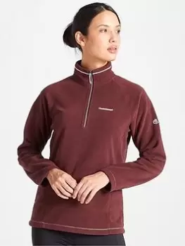 Craghoppers Miska VI Half Zip Top - Garnet, Garnet, Size 8, Women