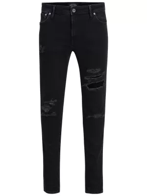 Older Boys Jack and Jones Liam Black Jeans