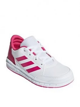 adidas Altasport Junior Trainers, White/Pink, Size 5.5