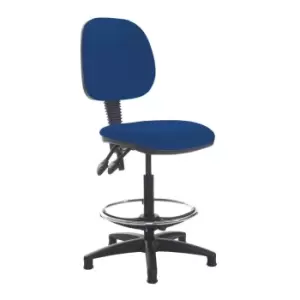 Dams MTO Jota Draughtsmans Chair with No Arms - Ocean Blue Vinyl