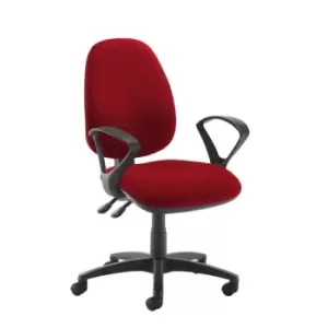 Dams MTO Jota High Back Operator Chair with Fixed Arms - Solano Yellow