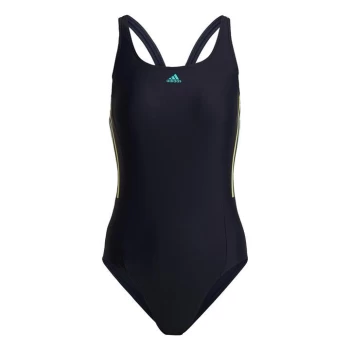 adidas Mid 3-Stripes Swimsuit Womens - Legend Ink / Mint Rush