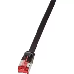 LogiLink CF2053S RJ45 Network cable, patch cable CAT 6 U/FTP 2m Black gold plated connectors