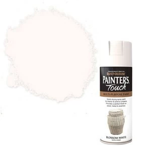 Rust-Oleum Painter's touch Blossom white Satin Multi-surface Decorative spray Paint 400ml