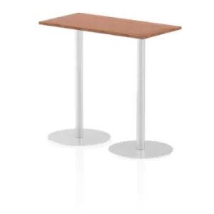 Italia Poseur Table Rectangle 1200/600 Top 1145 High Walnut