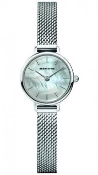 Bering Womens Classic Steel Mesh Bracelet Mother Of Watch