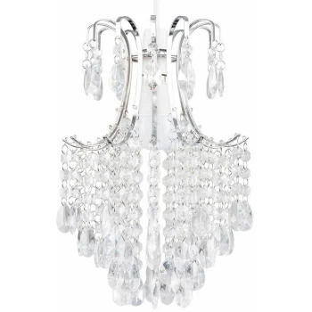 Minisun - Pendant Shade Chandelier Easy Fit Acrylic Jewel Droplet Ceiling - No Bulb