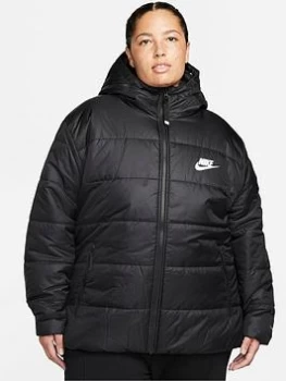 Nike Curve NSW Padded Jacket - Black, Size 26-28=3X, Women