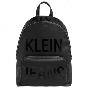 CK Jeans Mens Coated Logo Campus Backpack - Ultimate Black