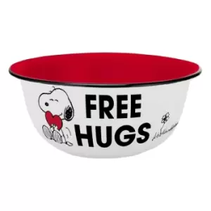 Peanuts Enamel Look Bowl Free Hugs