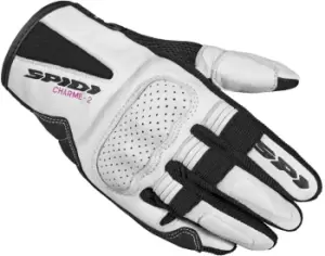 Spidi Charme 2 Ladies Motorcycle Gloves, black-white, Size M for Women, black-white, Size M for Women