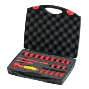 43025 Insulated 1/4in Ratchet Wrench Set, 21 Piece (inc. Case) - Wiha