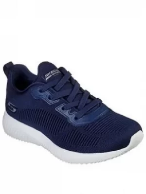 Skechers Bobs Squad Tough Talk Trainers, Navy, Size 3, Women