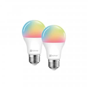 EZVIZ LB1 Smart LED Multicolour E27 Light Bulb (Twin Pack 2 Pack) - Colour