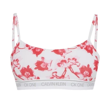 Calvin Klein ONE Cotton Unlined Bralet - V3Q Lilium Prin