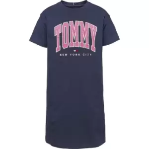 Tommy Hilfiger Bold Varsity T-Shirt Dress Junior Girls - Blue