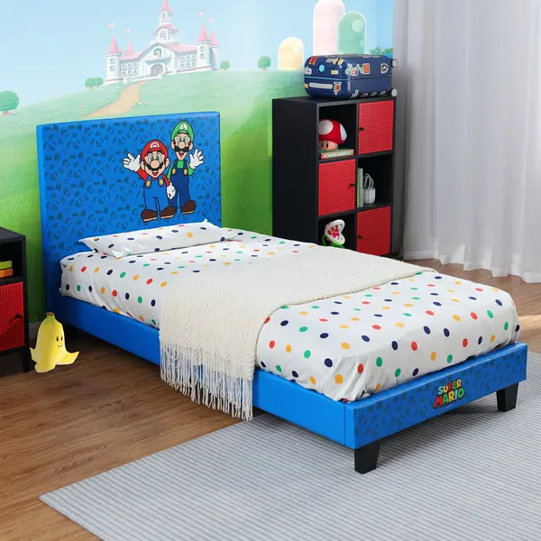 X Rocker Super Mario Bros Gaming Bed Blue